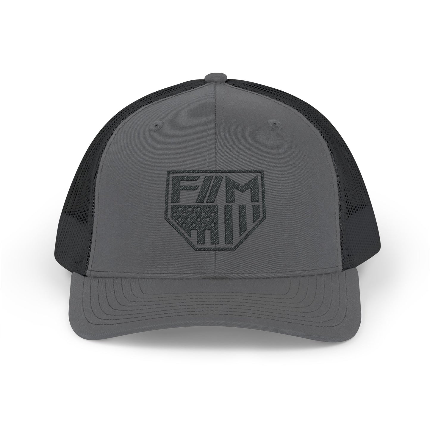 Shield Snapback Trucker Cap (Black)