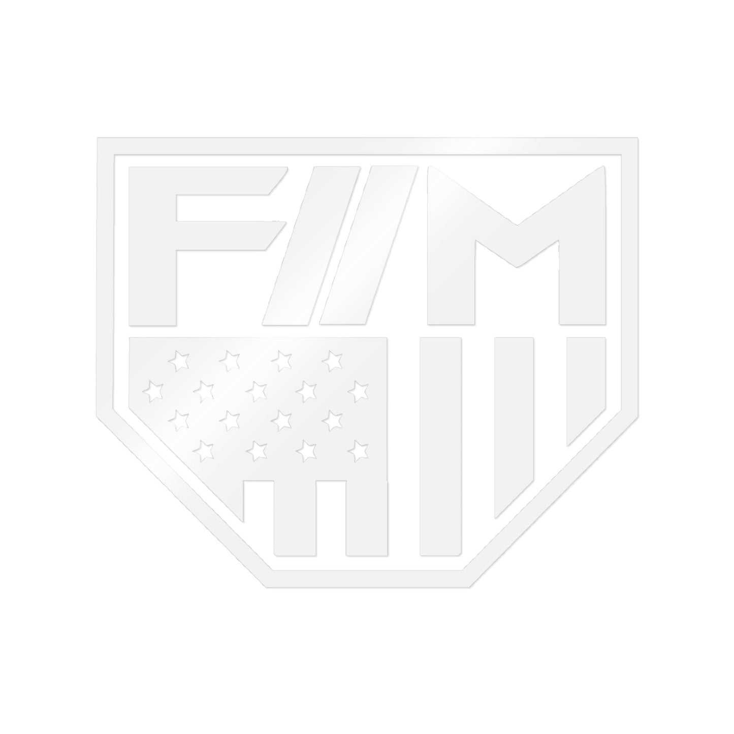 Shield Die-Cut Stickers (White)