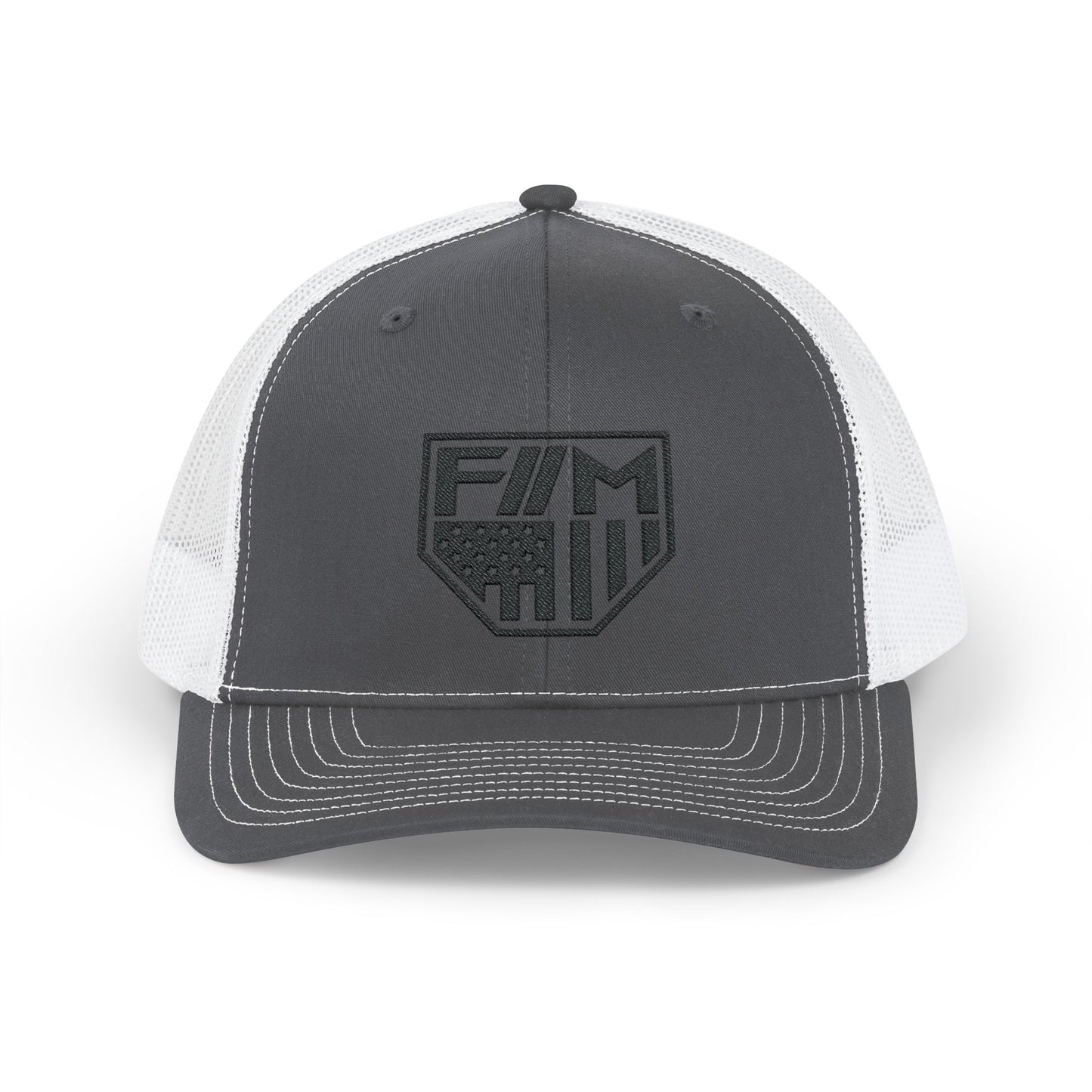 Shield Snapback Trucker Cap (Black)