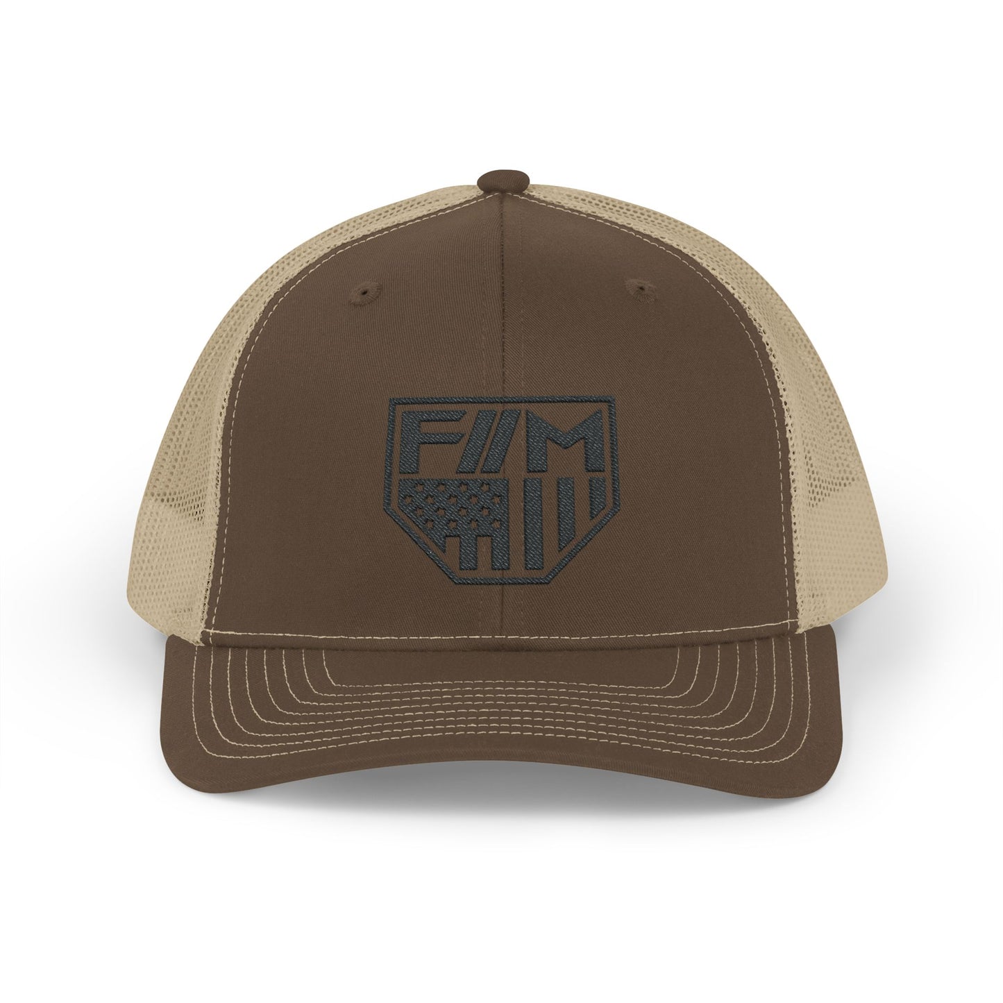 Shield Snapback Trucker Cap (Black)