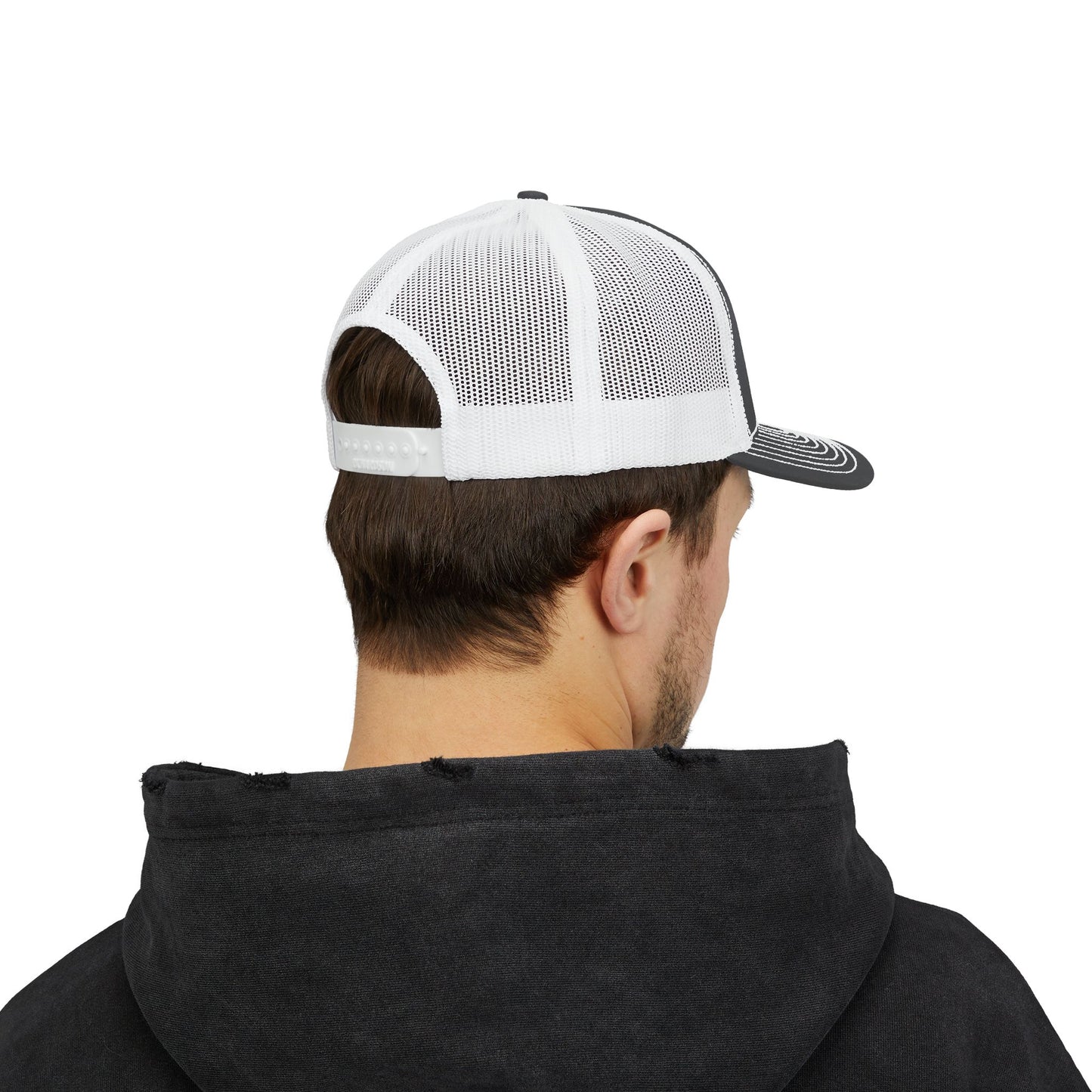 Shield Snapback Trucker Cap (Black)