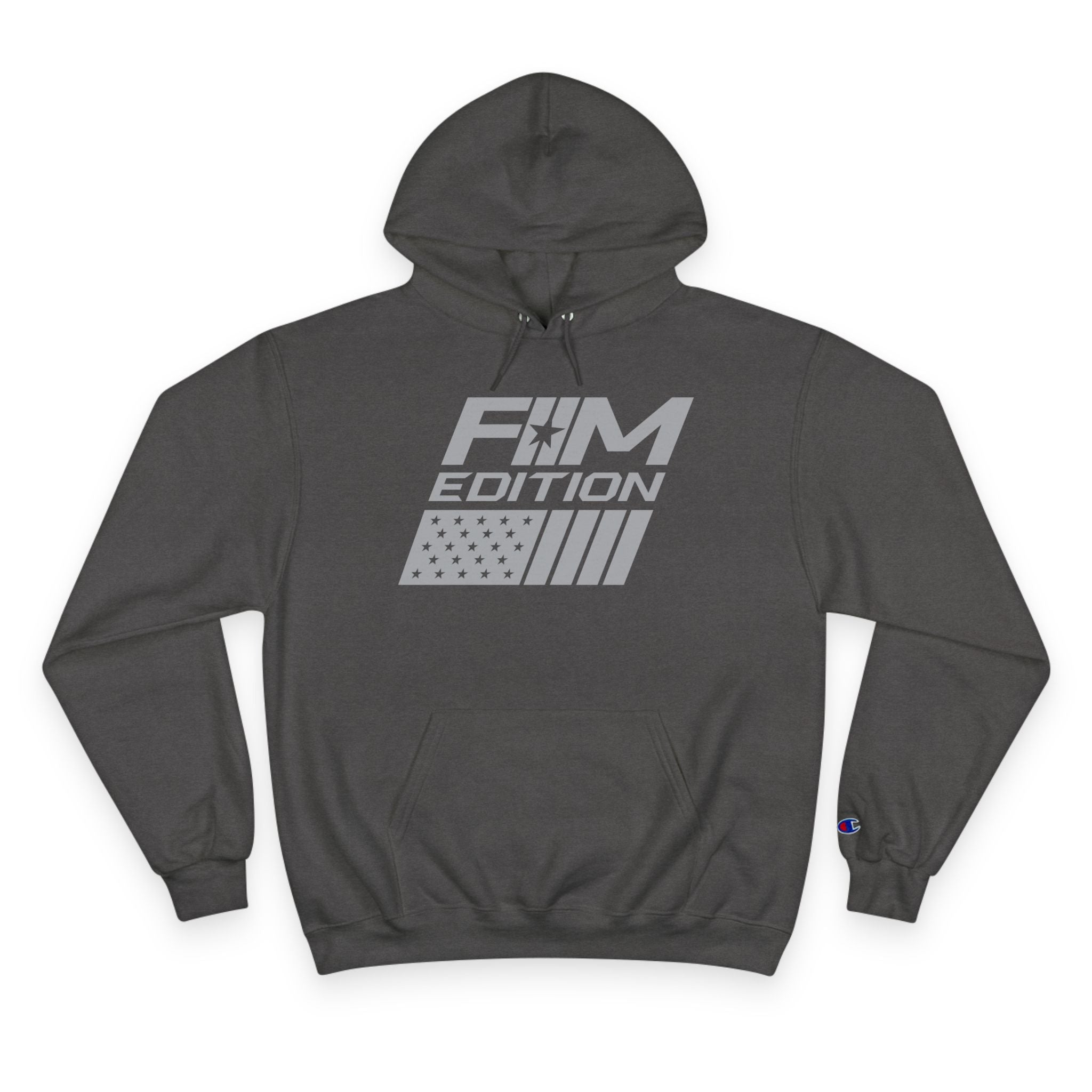 Champion Hoodie - Forgotten Man Edition Flag Logo - Cozy Patriotic