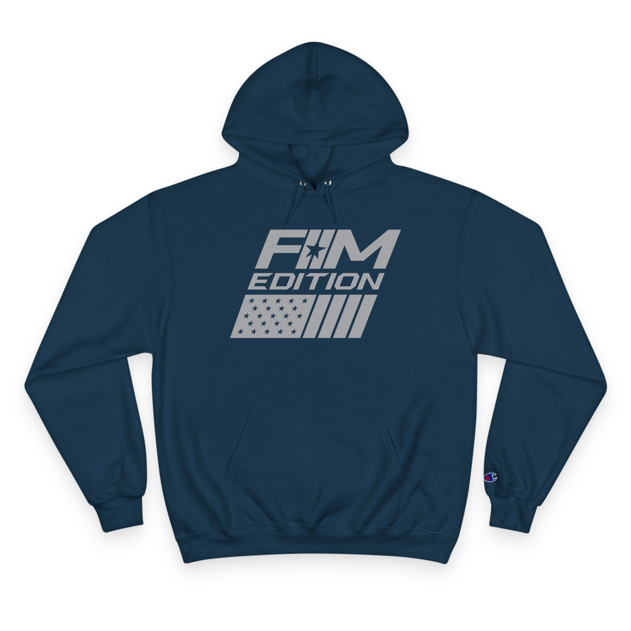 Champion Hoodie - Forgotten Man Edition Flag Logo - Cozy Patriotic