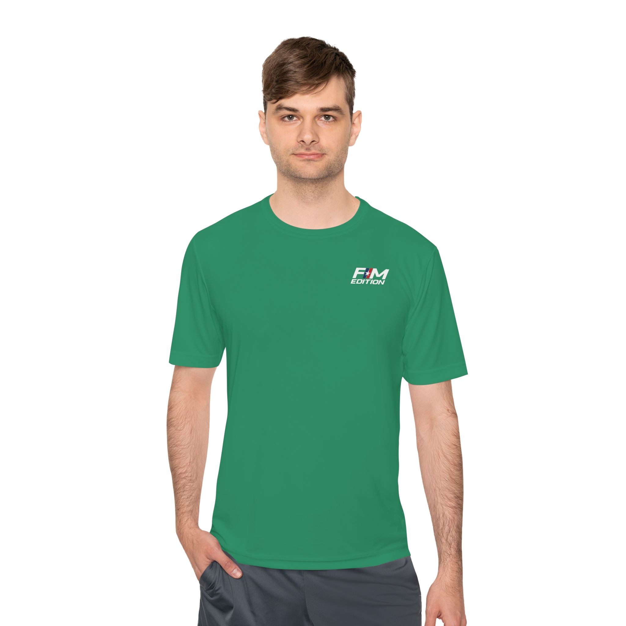 Sport-Tek Dry-fit T-Shirt  - Forgotten Man Edition Logo Flag - Sporty Comfortable
