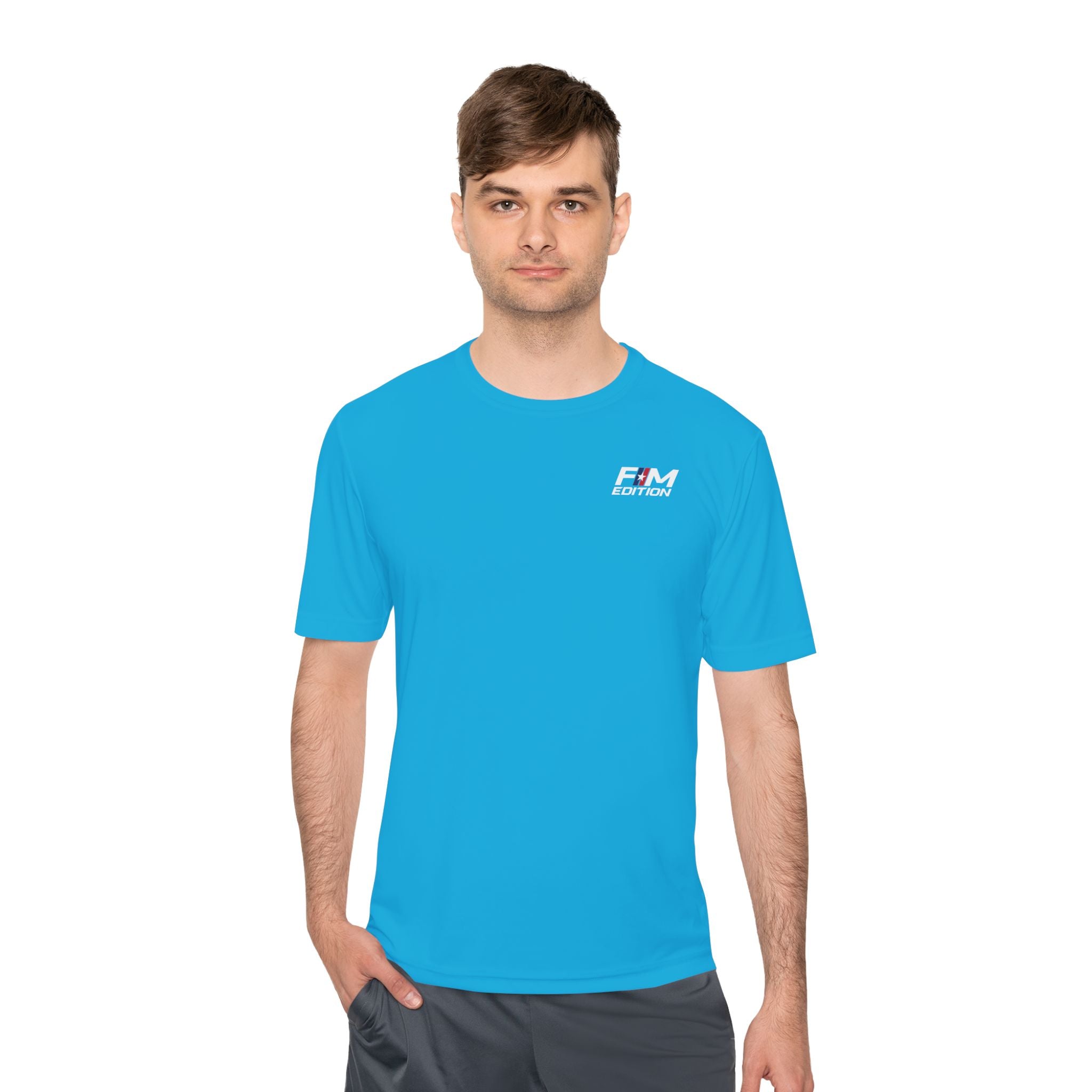 Sport-Tek Dry-fit T-Shirt  - Forgotten Man Edition Logo Flag - Sporty Comfortable