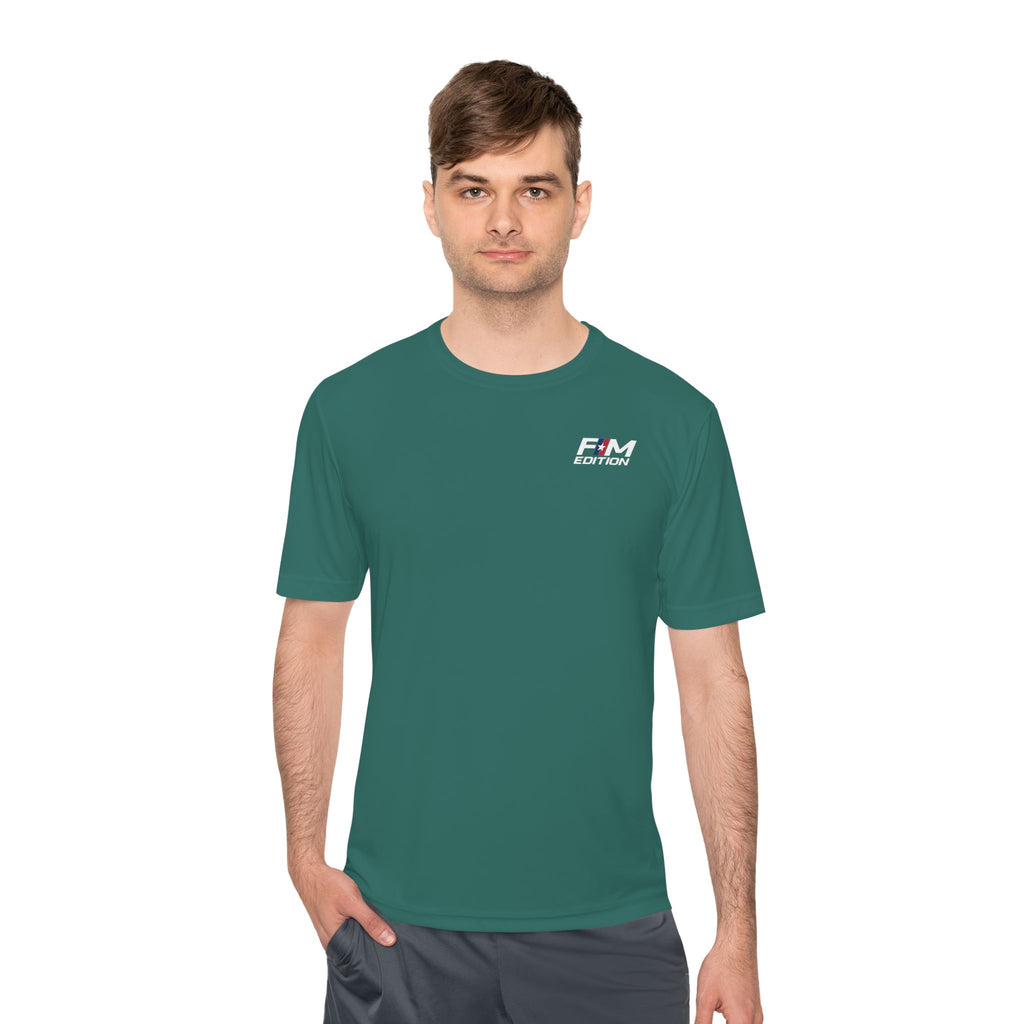 Sport-Tek Dry-fit T-Shirt  - Forgotten Man Edition Logo Flag - Sporty Comfortable