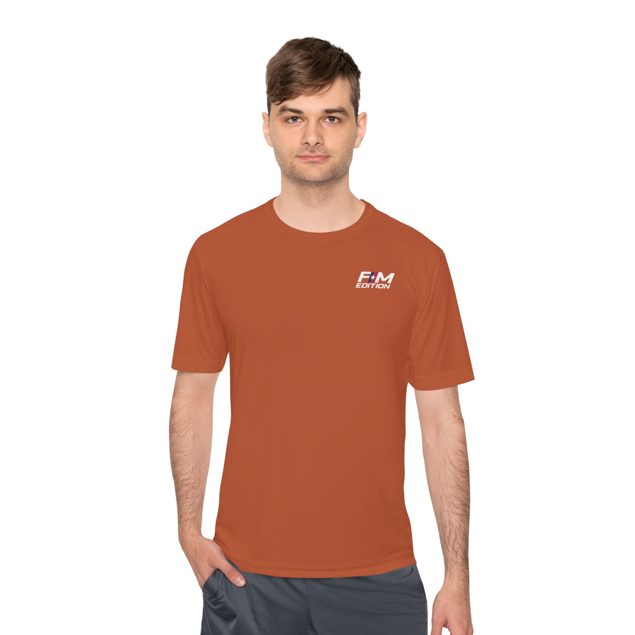 Sport-Tek Dry-fit T-Shirt  - Forgotten Man Edition Logo Flag - Sporty Comfortable