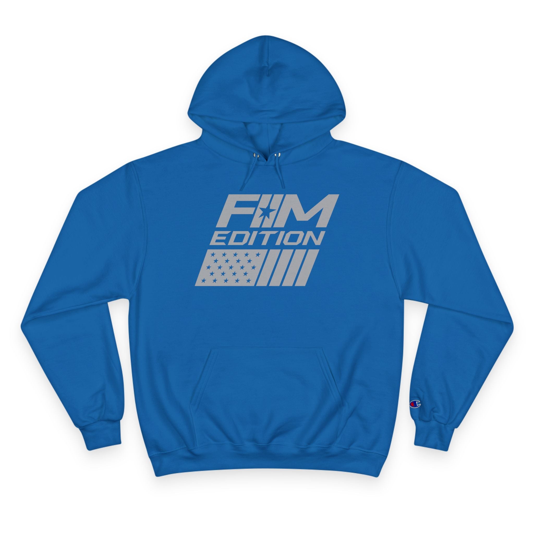 Champion Hoodie - Forgotten Man Edition Flag Logo - Cozy Patriotic