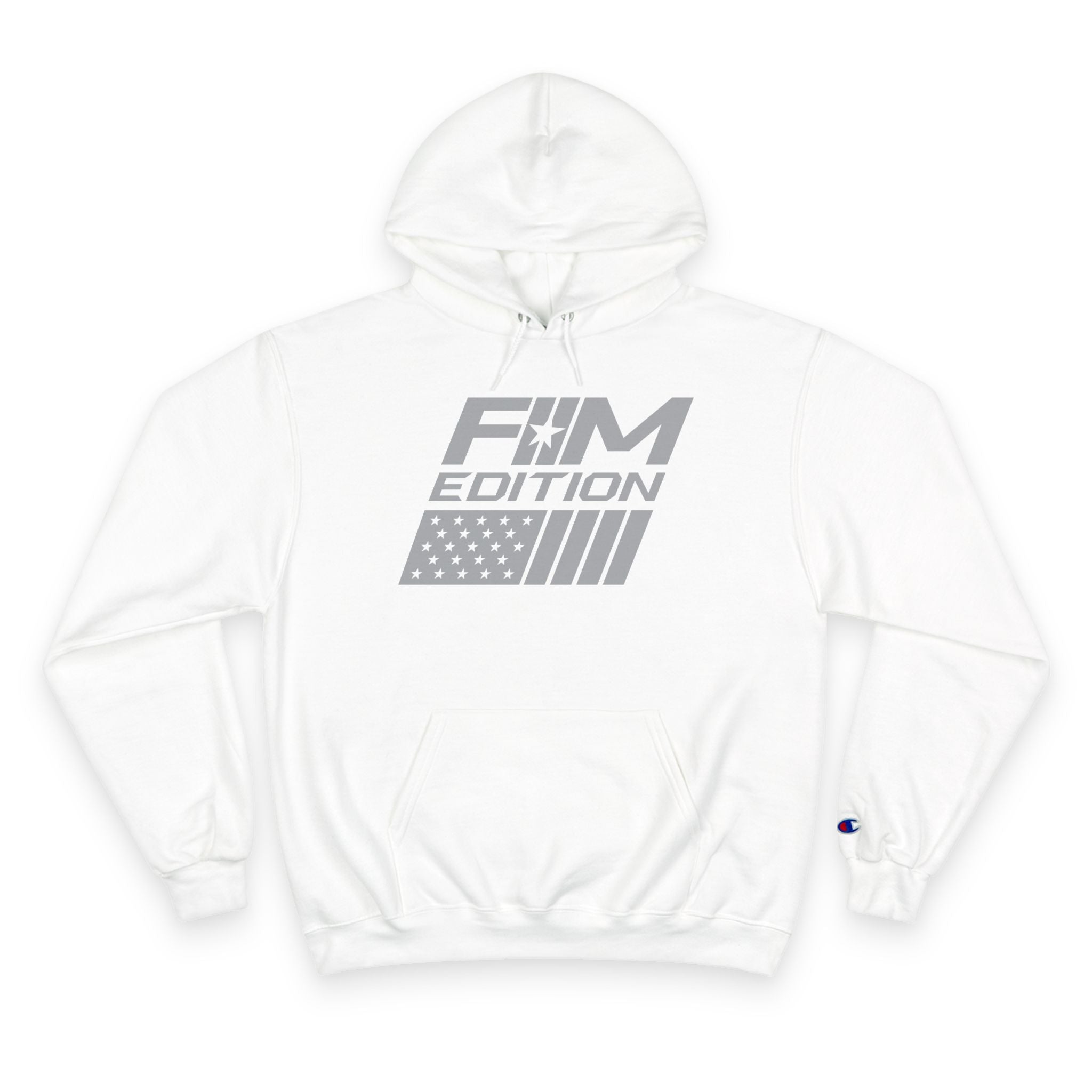 Champion Hoodie - Forgotten Man Edition Flag Logo - Cozy Patriotic